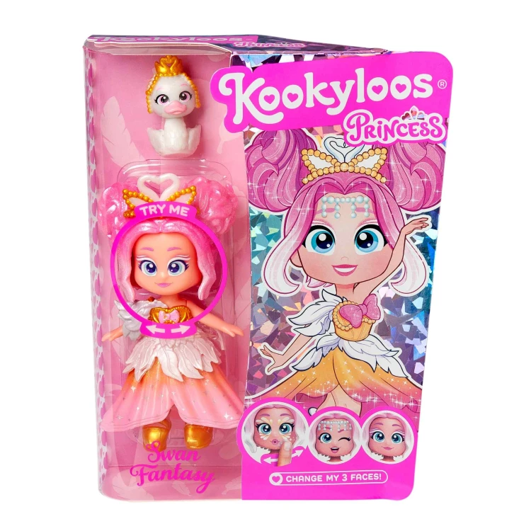 Detale laleczki KookyLoos Princess z wymiennymi minkami, Magic Box Toys Polska