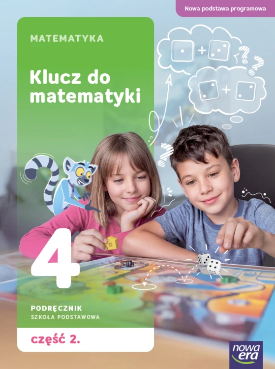 Podręcznik Klucz do matematyki 4 część 2 Nowa Era widok okładki i formatu 275x205x1 mm