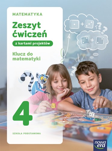 Okładka zeszytu ćwiczeń Klucz do matematyki 4 Nowa Era, format 275x205x1 mm, przeznaczony dla klasy 4 szkoły podstawowej