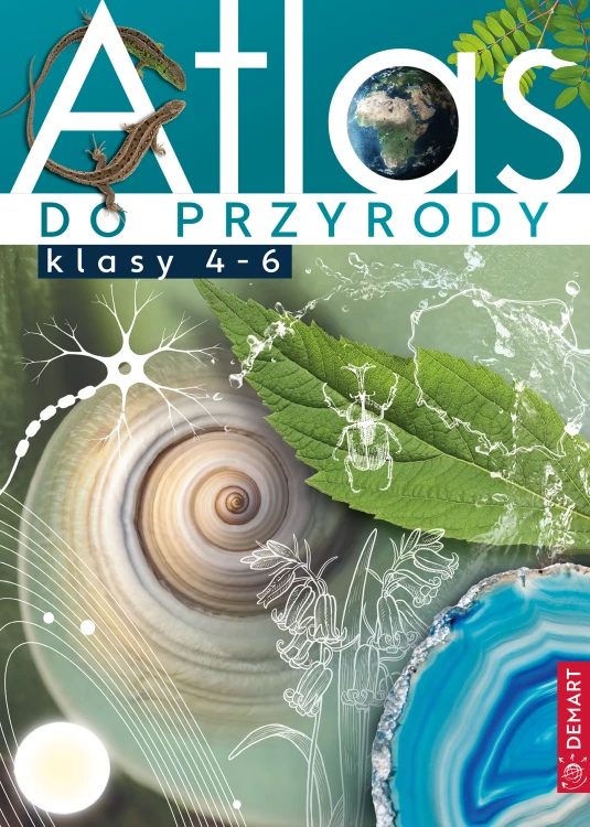Okładka atlasu do przyrody DEMART dla klas 4–6 w formacie 290x208x1 mm