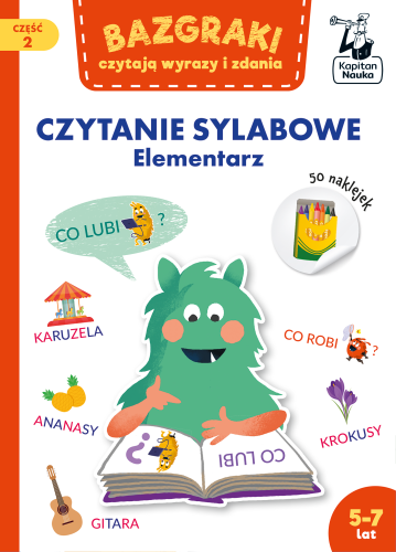 Książka Kapitan Nauka Bazgraki do ćwiczenia czytania sylabami dla dzieci