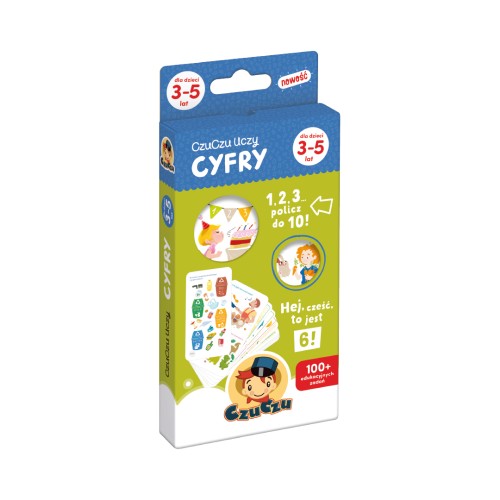 Książeczka edukacyjna Cyfry Bright Junior Media, format 195x90x1 mm, okładka twarda