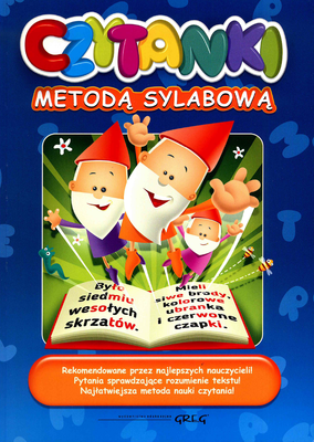 Czytanki metodą sylabową – kolorowa okładka książki edukacyjnej GREG dla dzieci 5–7 lat