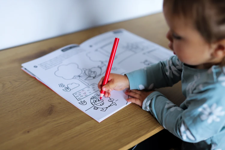 Zadania edukacyjne w książeczce Bazgraki poznają przeciwieństwa EDGARD rozwijające myślenie logiczne dzieci