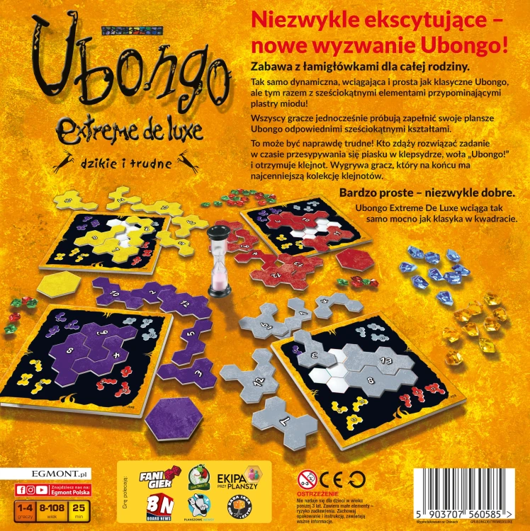 Elementy sześciokątne w grze Ubongo Extreme De Luxe od Egmont PAP – detal