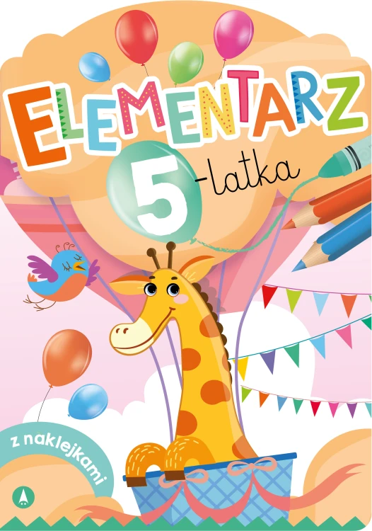 Elementarz 5-latka z naklejkami wydawnictwa Skrzat – widok okładki książki edukacyjnej dla dzieci