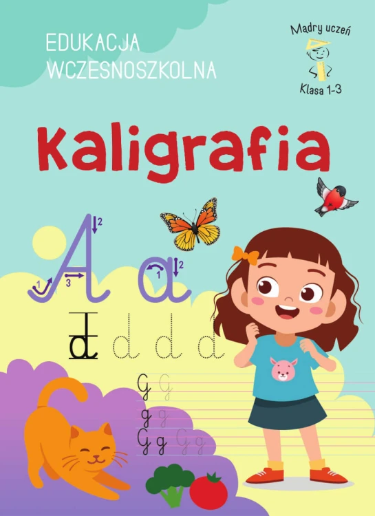 Okładka książki Kaligrafia edukacja wczesnoszkolna SBM dla dzieci klas 1–3
