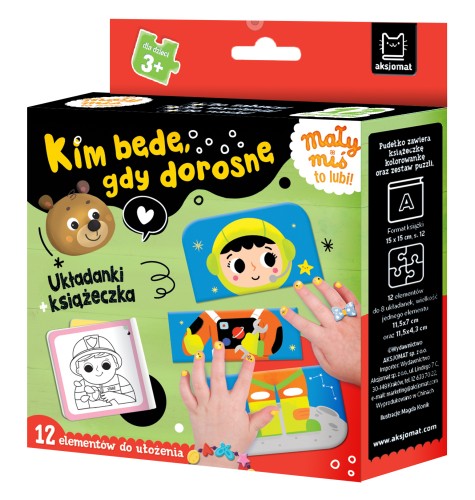 Układanki i książeczka edukacyjna o zawodach AKSJOMAT dla dzieci 3+ w formacie 195x160x1 mm