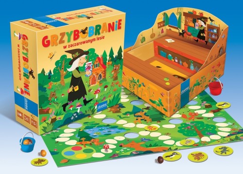 Plansza i elementy gry Grzybobranie w zaczarowanym lesie GRANNA