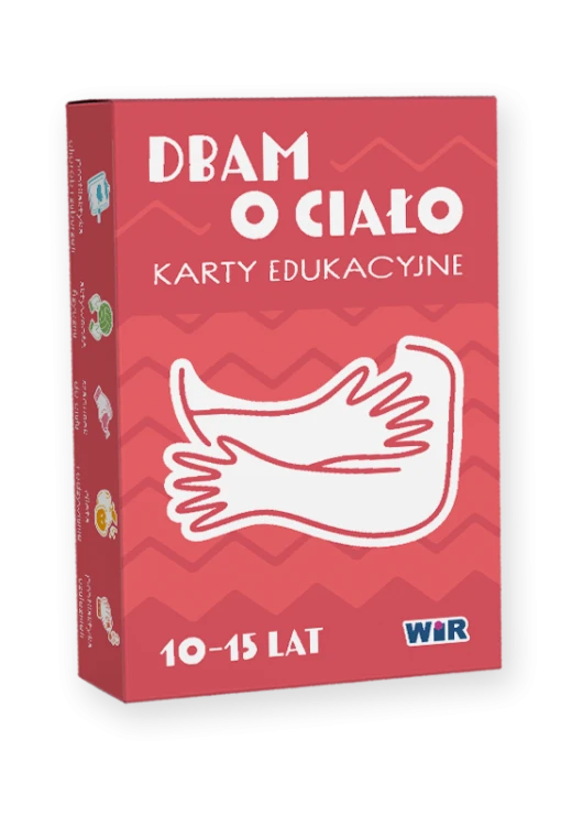 Karty edukacyjne Dbam o ciało – okładka zestawu 50 kart edukacyjnych Wir (T)