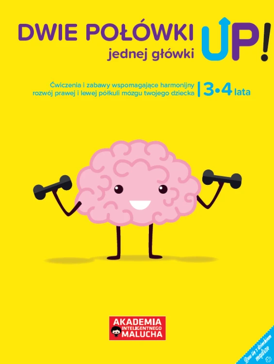 Okładka książki edukacyjnej Dwie połówki jednej główki UP! wydawnictwa Klett dla dzieci 3-4 lata