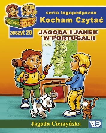 Okładka zeszytu "Jagoda i Janek w Portugalii" do nauki czytania, Wydawnictwo Edukacyjne
