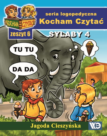 Okładka zeszytu Kocham Czytać zeszyt 6 – Sylaby 4 T, D z Wydawnictwa Edukacyjnego w formacie 200x160 mm