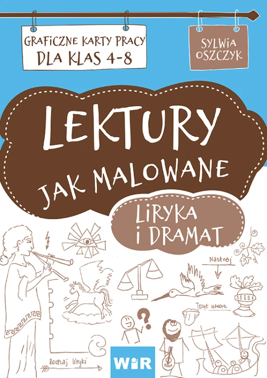 Lektury jak malowane, karty pracy z języka polskiego dla klas 4–8, wydawnictwo Wir (T)