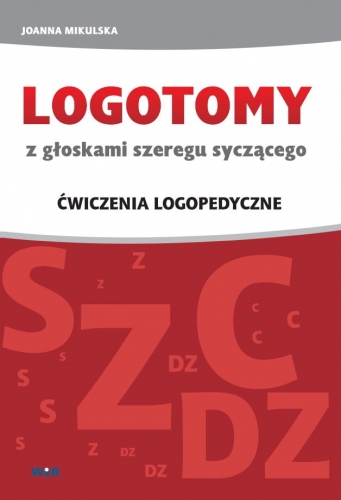 Okładka zestawu ćwiczeń logopedycznych Logotomy z głoskami S, Z, C, DZ od WIR, widok frontowy