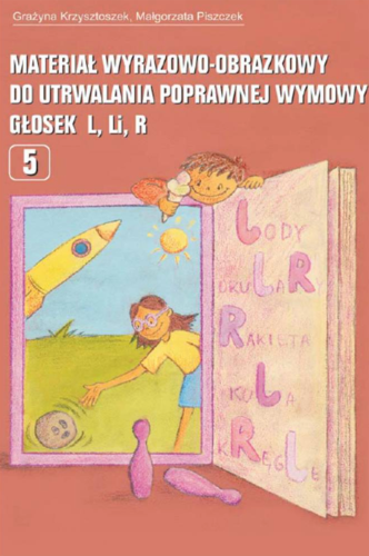 Materiał wyrazowo-obrazkowy do ćwiczeń wymowy głosek r i l IMPULS w formacie książki 282x190x8 mm