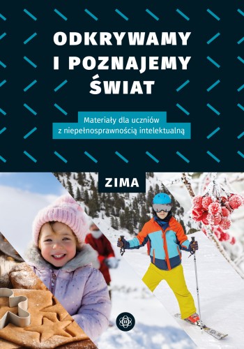 Okładka kart pracy Zima z serii Odkrywamy i poznajemy świat od Harmonia podręczniki, format 295x205x1 mm