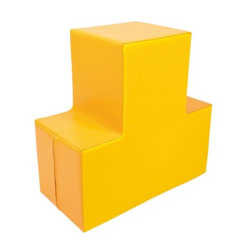 Element T widok z boku, pokazany w kontekście zabawy i łączenia z innymi modułami o wymiarach 60 x 30 x 60 cm