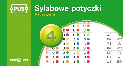 PUS Sylabowe potyczki 4. Mistrz czytania EPIDEIXIS, książeczka do nauki czytania sylabami