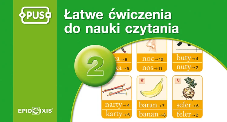 PUS Łatwe ćwiczenia do nauki czytania 2 – książka o sylabach i wyrazach