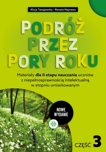 Okładka kart pracy Podróż przez pory roku. Część 3 od Harmonia podręczniki, format 297x205x1 mm