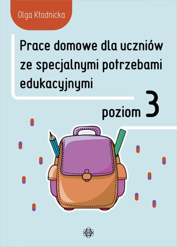 Okładka książki Prace domowe dla uczniów ze specjalnymi potrzebami edukacyjnymi Poziom 3 wydawnictwa Harmonia podręczniki