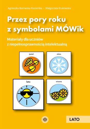 Okładka książki Przez pory roku z symbolami MÓWik od Harmonia