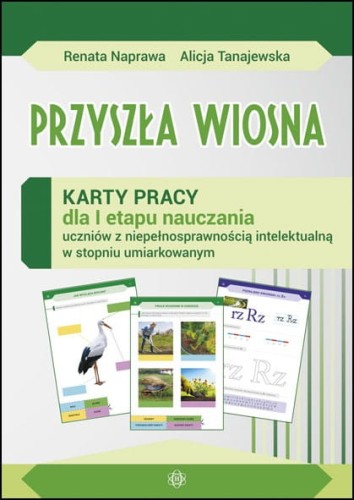 Okładka kart pracy Przyszła wiosna z serii Harmonia podręczniki, wspierająca naukę uczniów z niepełnosprawnością intelektualną