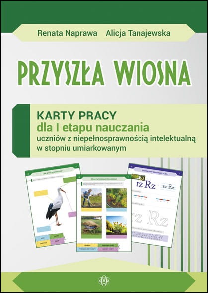 Okładka kart pracy Przyszła wiosna z serii Harmonia podręczniki, wspierająca naukę uczniów z niepełnosprawnością intelektualną