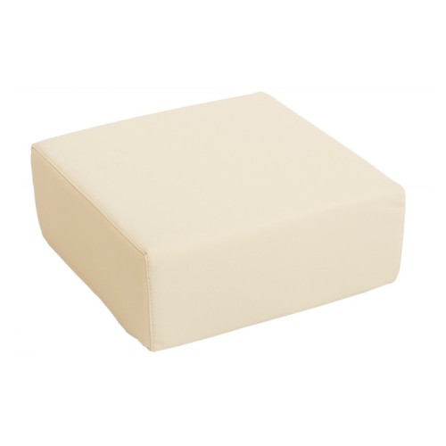 Pufa KWADRAT 39,5 x 39,5 x 15 cm w aranżacji wnętrza; pokazano proporcje i praktyczne zastosowanie jako niskie siedzisko