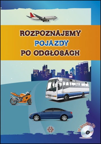 Książeczka edukacyjna z nagraniami dźwięków pojazdów HARMONIA, 32 strony, ilustracje pojazdów i płyta CD