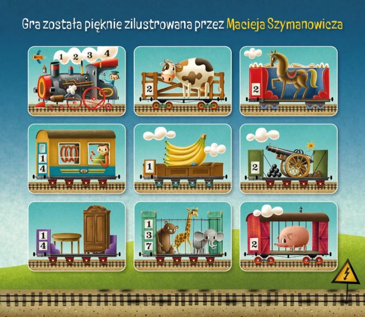 Karty i elementy gry Lokomotywa NASZA KSIĘGARNIA – widok detalu
