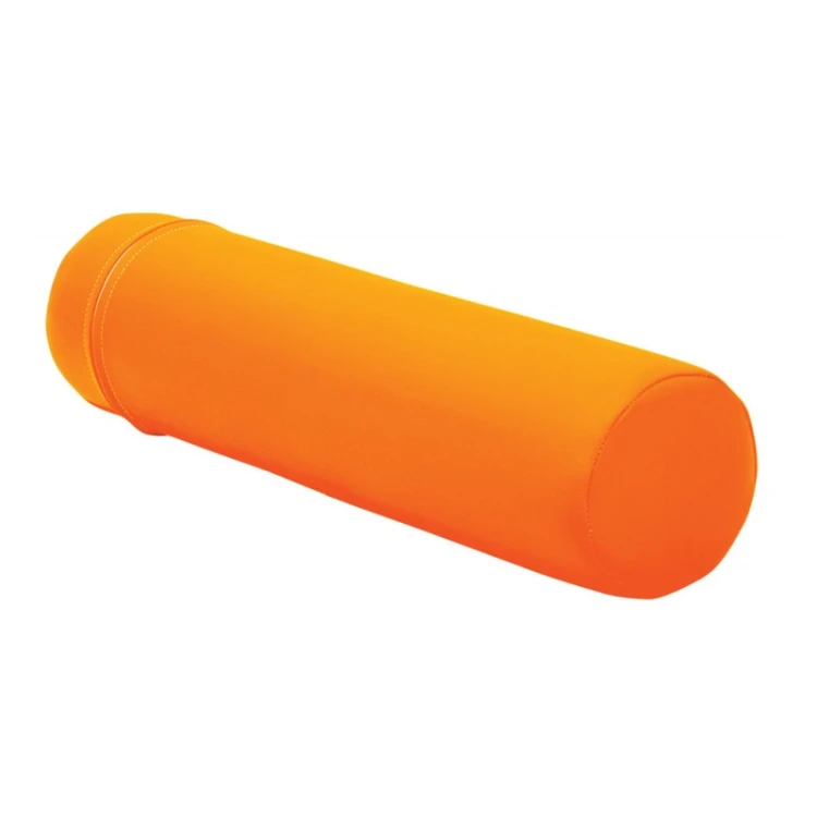 Pomarańczowy walec piankowy EDUFIT 15 × 60 cm pokazany z boku, z widocznym podłużnym kształtem
