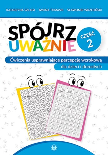 Spójrz uważnie 2 HARMONIA, okładka książki z ćwiczeniami percepcji wzrokowej