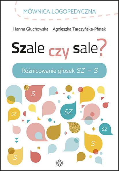 Okładka zeszytu logopedycznego Szale czy sale? od HARMONIA, wspierającego terapię głosek s i sz