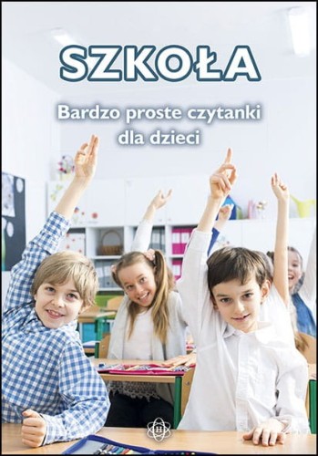 Okładka książki Bardzo proste czytanki dla dzieci wydawnictwa HARMONIA, prezentująca ćwiczenia czytania i poznawania szkolnej rzeczywistości