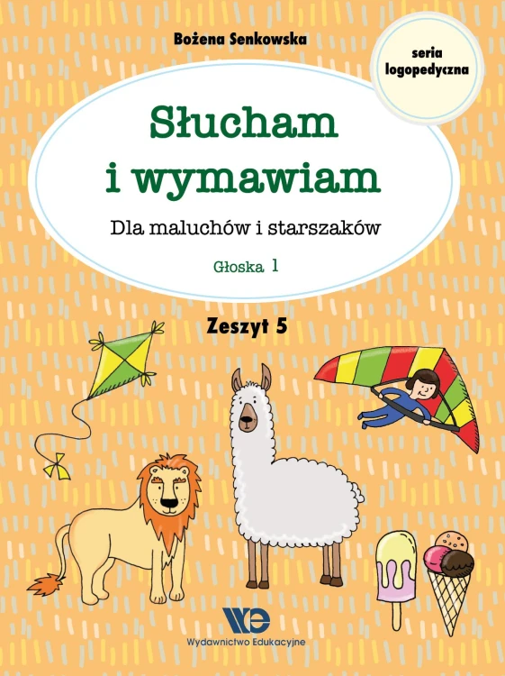 Okładka zeszytu logopedycznego Słucham i wymawiam. Głoska L, Wydawnictwo Edukacyjne