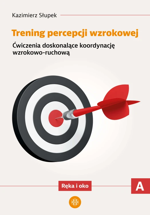Okładka kart pracy do treningu percepcji wzrokowej i koordynacji wzrokowo-ruchowej od Harmonia podręczniki