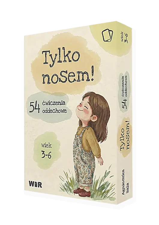 Zestaw kart ćwiczeń oddechowych Tylko nosem! marki Wir (T) dla dzieci przedszkolnych wspierający prawidłowy tor oddechowy