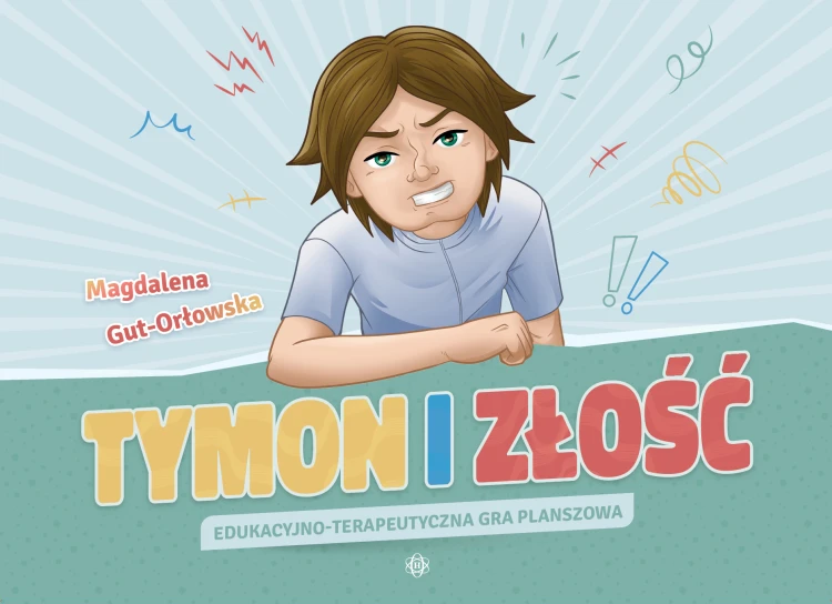 Gra edukacyjno-terapeutyczna Tymon i złość wydawnictwa Harmonia podręczniki – widok planszy i elementów do gry