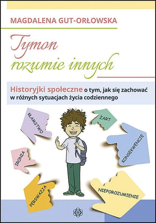 Okładka książki Tymon rozumie innych wydawnictwa HARMONIA, wspierająca rozwój społeczny dzieci ze spektrum autyzmu