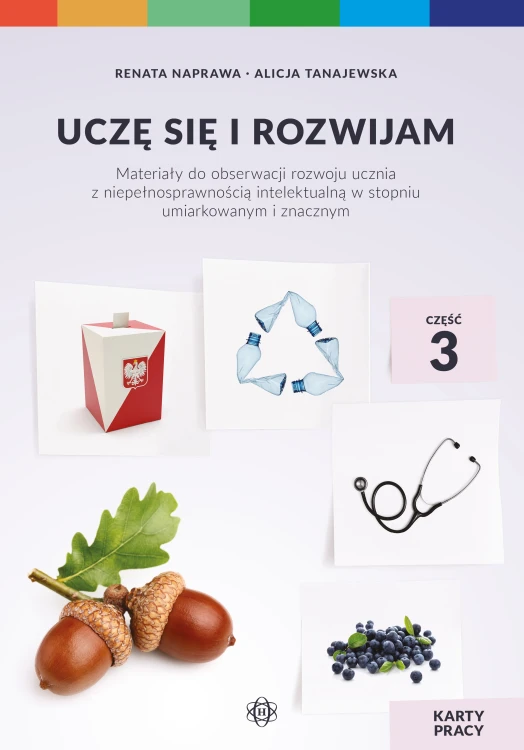 Karty pracy Uczę się i rozwijam 3 wydawnictwa Harmonia podręczniki, okładka publikacji