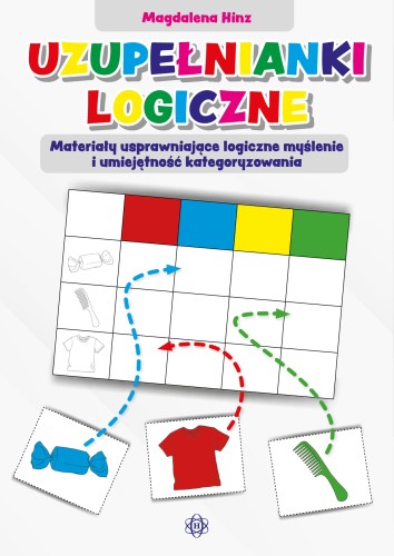Okładka uzupełnianek logicznych HARMONIA w formacie 305x220 mm, zestaw ćwiczeń dla dzieci przedszkolnych