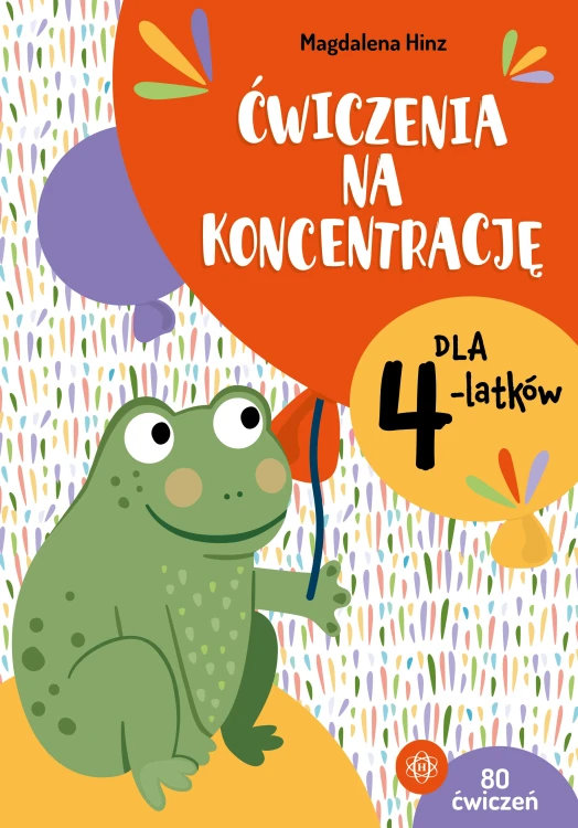 Zestaw kart pracy 80 ćwiczeń na koncentrację dla 4-latków wydawnictwa Harmonia podręczniki, format 293x205 mm