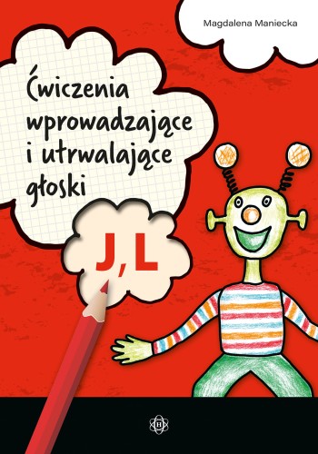Okładka książki z ćwiczeniami logopedycznymi na głoski J i L wydawnictwa HARMONIA w formacie 293x205 mm
