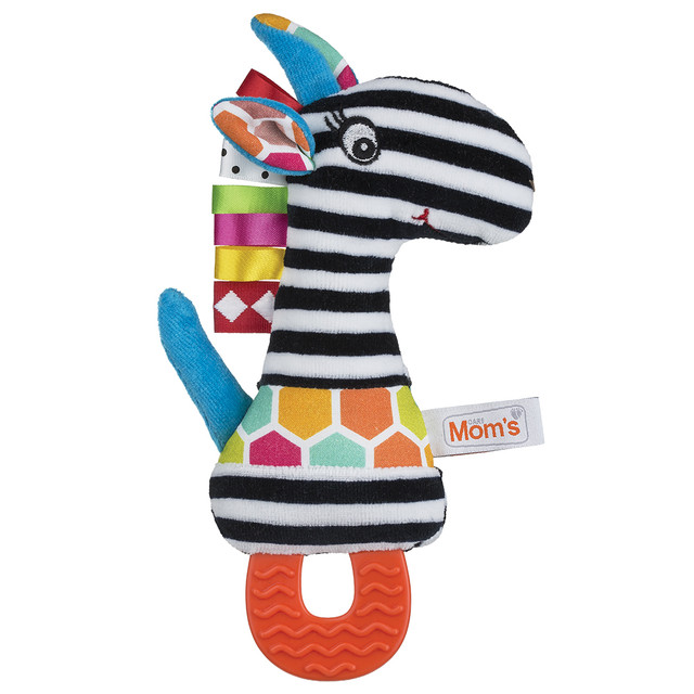 Sensoryczny gryzak Tymek Hencz Toys wykonany z tkaniny frotte z piszczkiem, wymiary 15x23 cm
