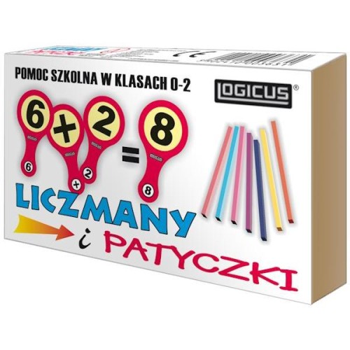 Zestaw liczmanów i patyczków ADAMIGO - widok elementów edukacyjnych do nauki matematyki dla dzieci