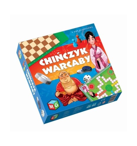 Zestaw gier MULTIGRA z planszą, pionkami do Chińczyka i warcabów oraz instrukcją