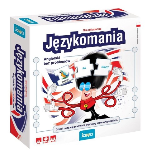 Edukacyjna gra planszowa Językomania od JAWA GRY z planszą 250x255 mm