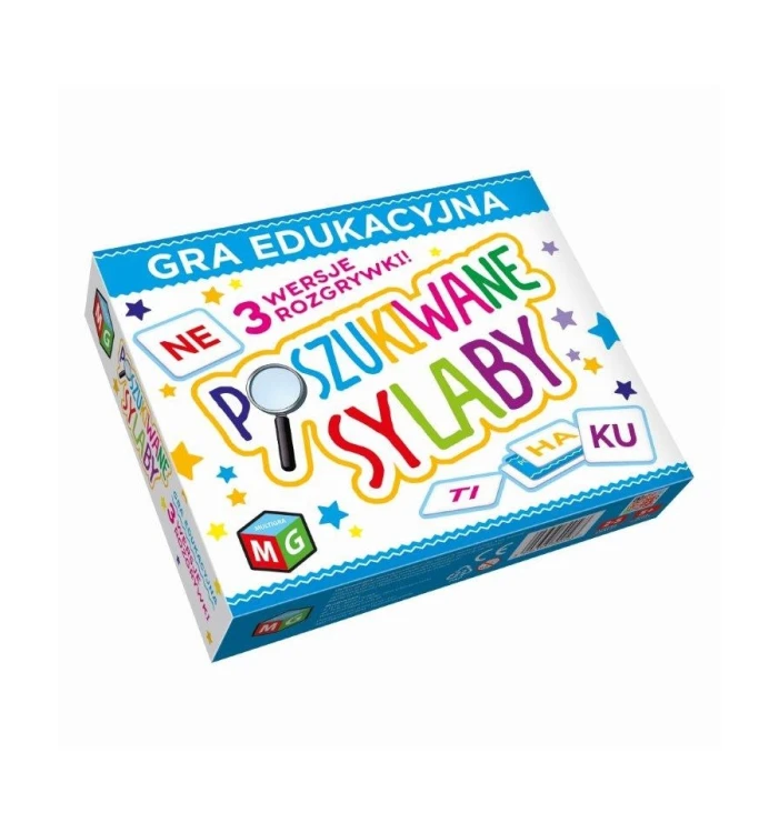 Zestaw kart z sylabami i pionki do gry Poszukiwane Sylaby od MULTIGRA